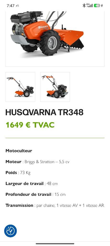 Motoculteur, Neuf, Enlèvement, Autres types, Essence