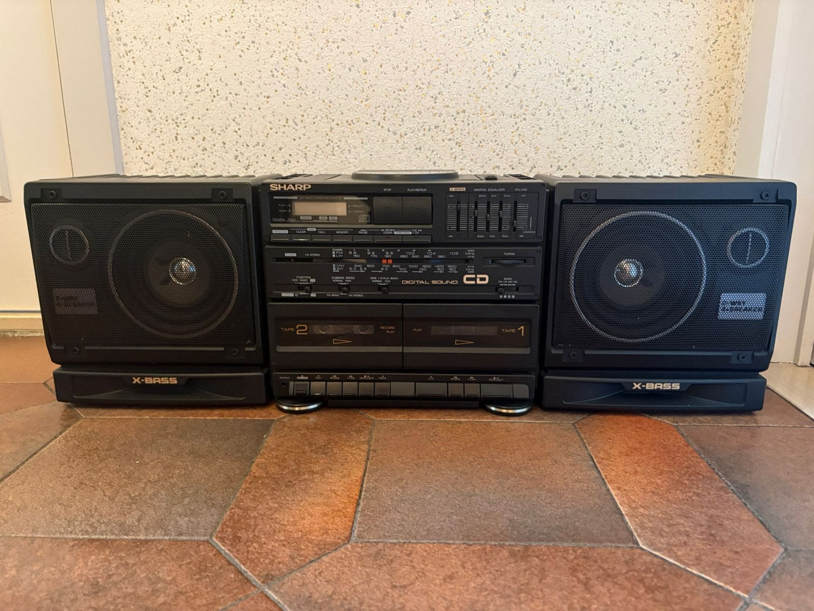 Sharp Boombox met CD Speler vintage, Ophalen, Zo goed als nieuw
