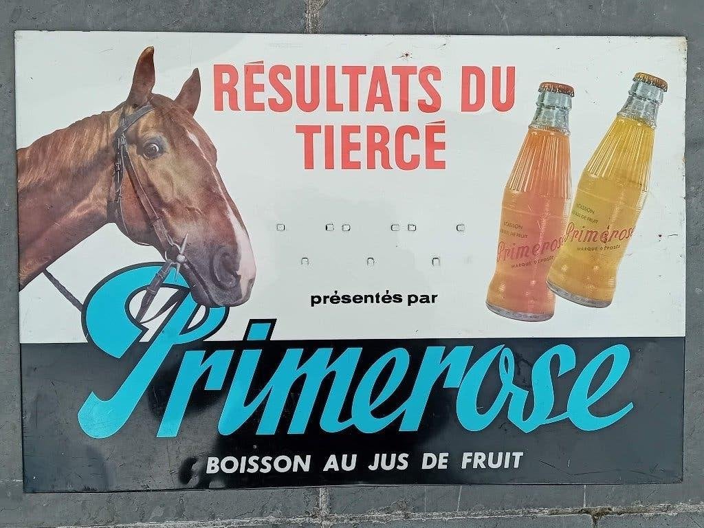 Blikken reclamebord Primerose ca 1960, Ophalen of Verzenden, Zo goed als nieuw, Reclamebord
