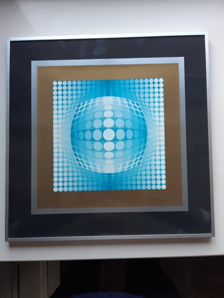 Victor Vasarely,, Ophalen of Verzenden, Abstract, Zeefdruk