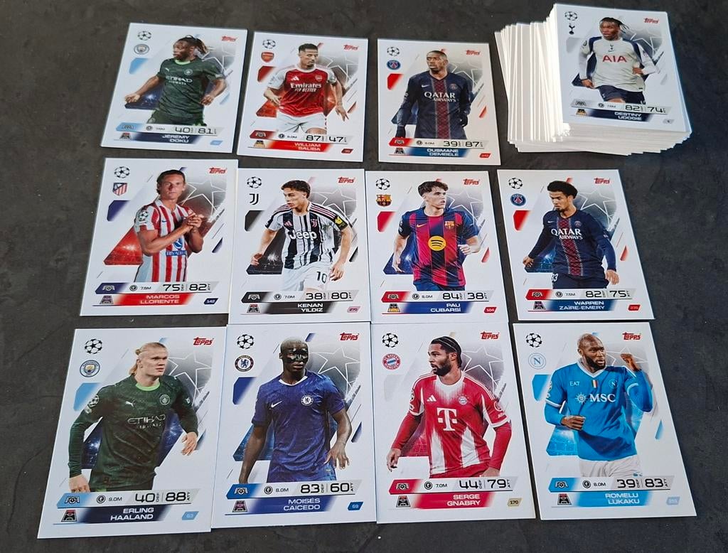 Cartes blanches Match Attax, Envoi
