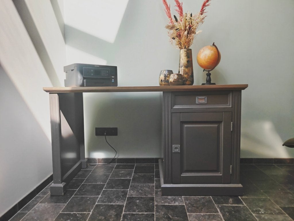 Bureau, Enlèvement, Utilisé, 140 cm, Gris