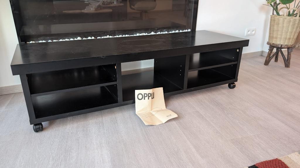 Ikea tv kast Oppli, Ophalen, Gebruikt, Zwart, 200 cm of meer