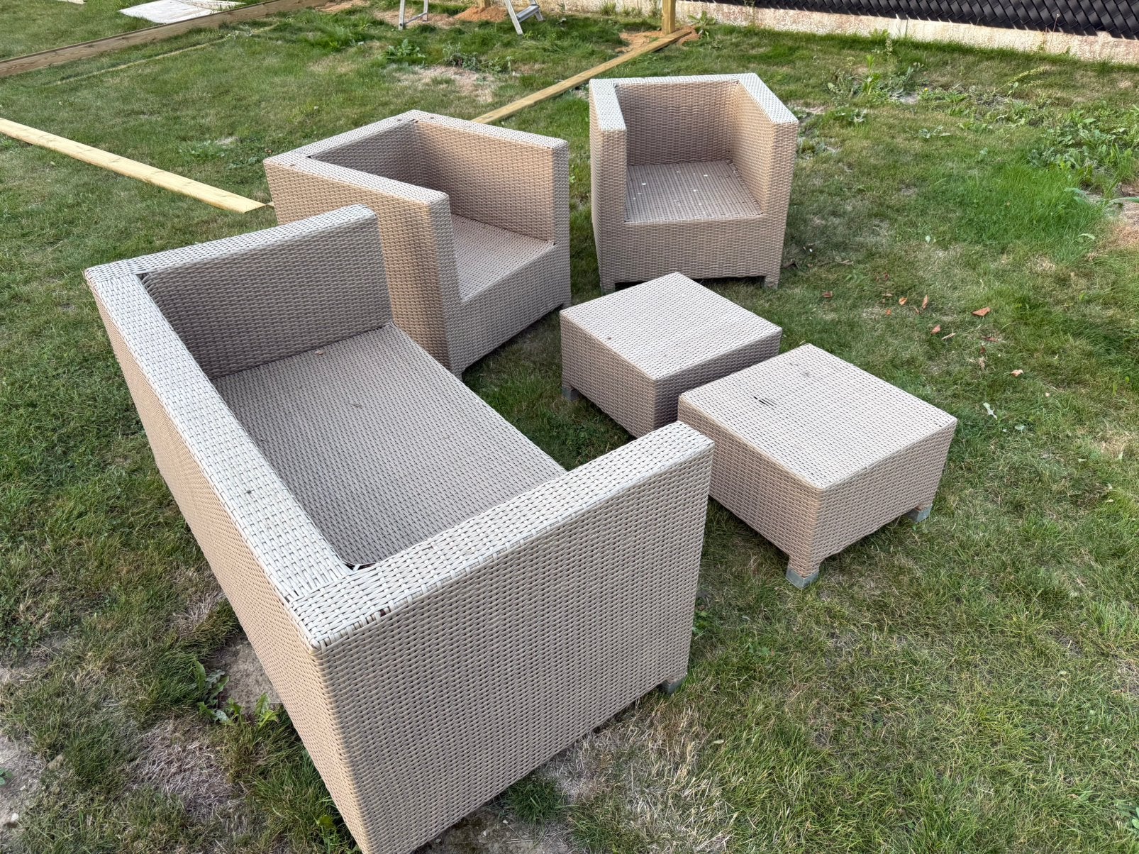Loungesets, Synthétique, Utilisé, Banque, Sets de jardin