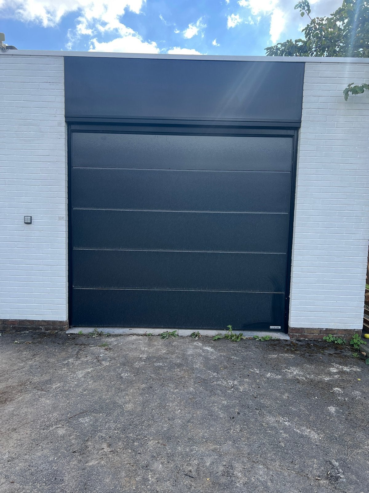 Porte de garage récente, Enlèvement, Comme neuf, Métal, Porte de garage