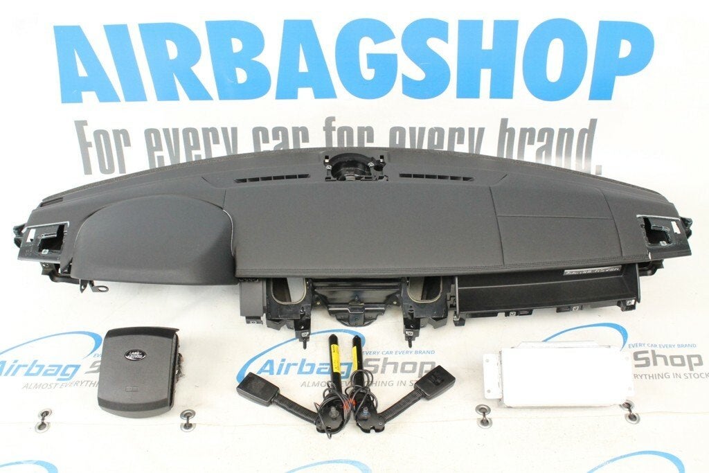 Airbag set Dashboard leer zwart stiksel Range Rover