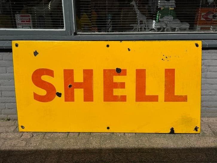 Groot Shell Emaille Reclamebord XL, Collections, Marques & Objets publicitaires