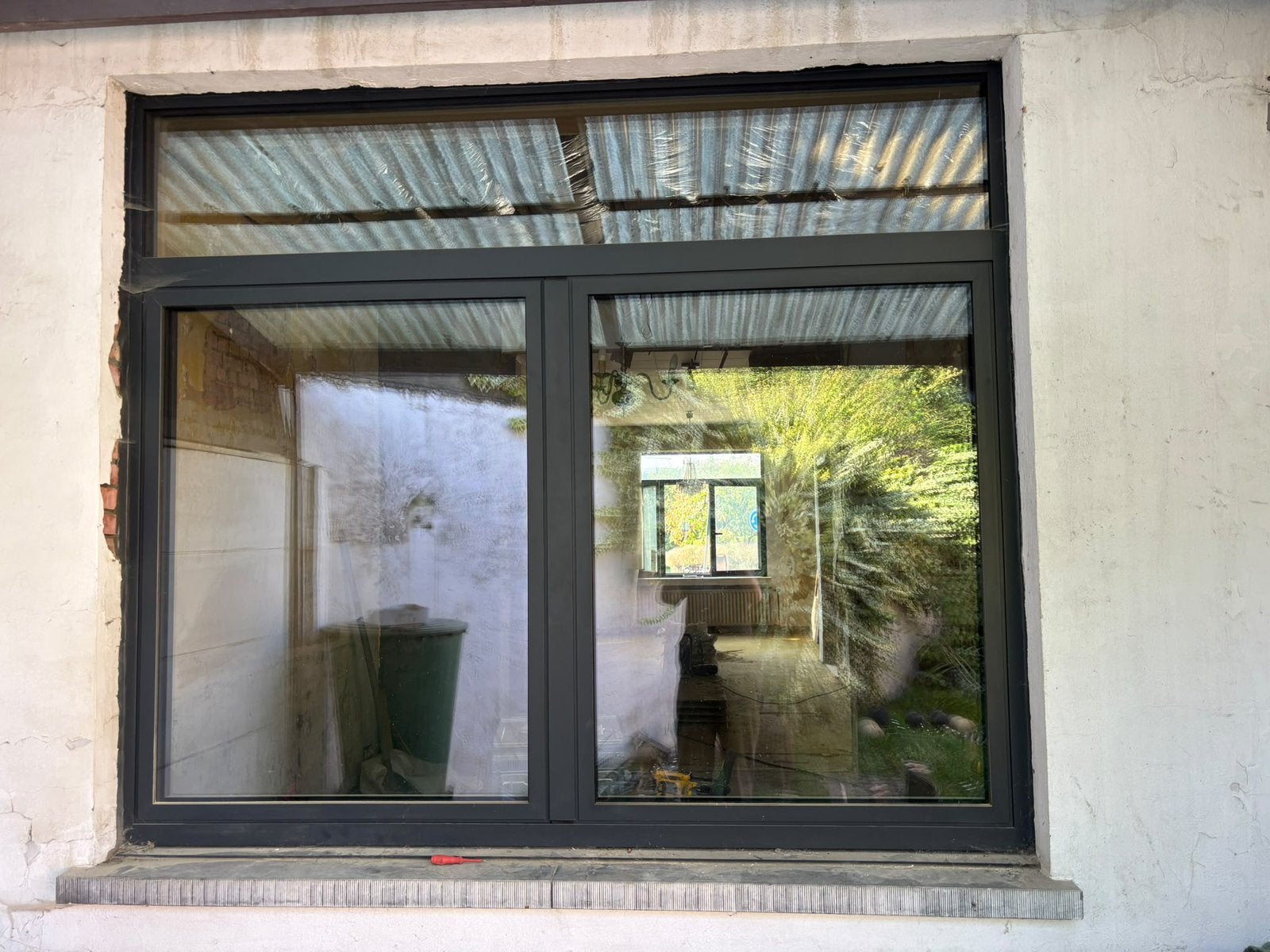 Aluminium raam dubbel glas – zwart/antraciet, Ophalen, Raamkozijn, Aluminium, Zo goed als nieuw