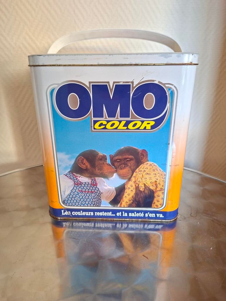 Boîte métal Omo Color chimpanzes, Collections, Enlèvement ou Envoi