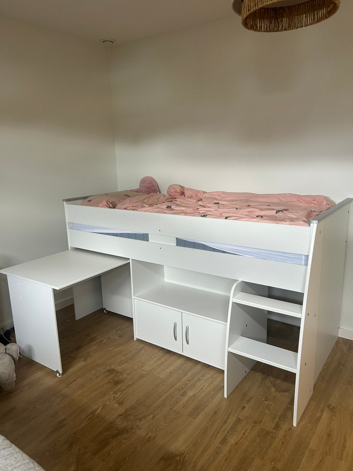 Hoogslaper met bureau en kastje, Ophalen, Gebruikt, Halfhoogslaper