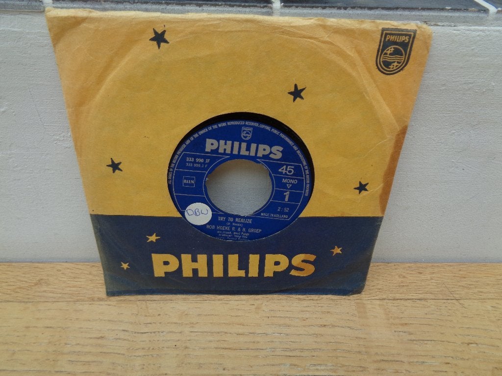 Rob Hoeke R.& B. Groep single "Try to Realize" [NL.-1968], 7 inch, Utilisé, Pop, Housse de protection extérieure