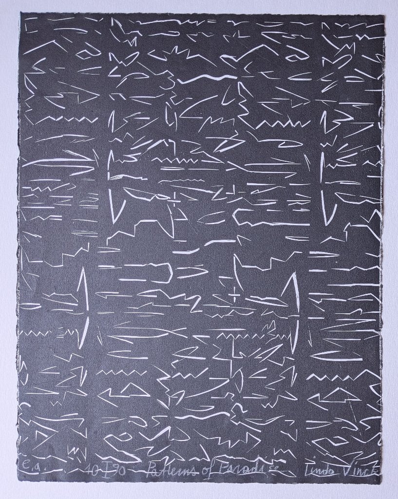 Linda Vinck - Lithographie - Motifs du paradis, Antiquités & Art, Édition limitée, Enlèvement ou Envoi, Abstrait, Lithographie