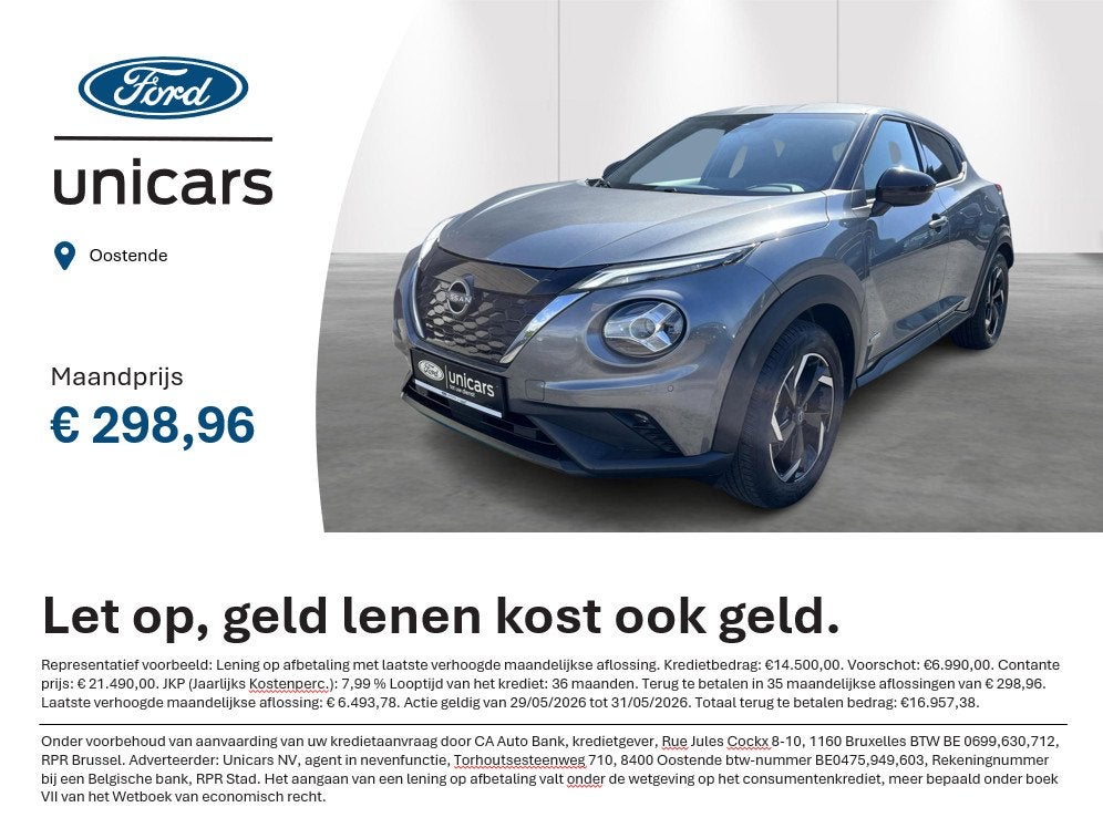 Nissan Juke 1.6 Hybrid 145 N-Design (automatique), Autos, Nissan, Entreprise, Achat, Juke, Airbags, Air conditionné, Alarme, Climatisation automatique