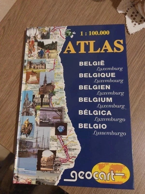 Atlas van België en Luxemburg / Geocart, Boeken, Atlassen en Landkaarten, Ophalen of Verzenden, Zo goed als nieuw, België, Overige atlassen