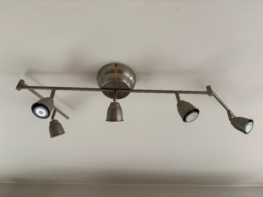 plafond lamp, Huis en Inrichting, Ophalen, Zilver, Gebruikt, LED
