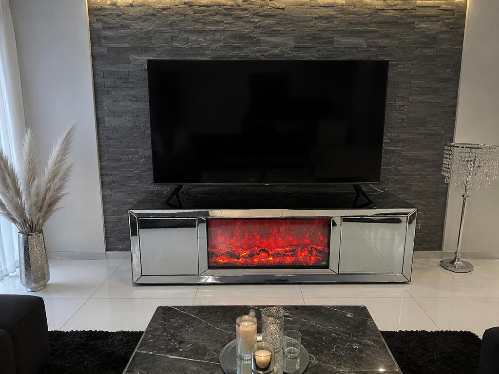 Sfeerhaard tv meubel, Huis en Inrichting, Haarden, Ophalen, Zo goed als nieuw
