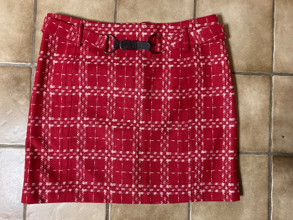 Rood-witte rok, Maat 46/48 (XL) of groter, Ophalen of Verzenden, Zo goed als nieuw, Boven de knie