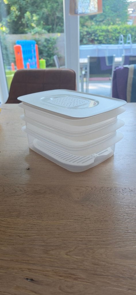 Tupperware Cool 'n Fresh met rooster., Huis en Inrichting, Bewaardoos, Wit, Nieuw, Ophalen of Verzenden