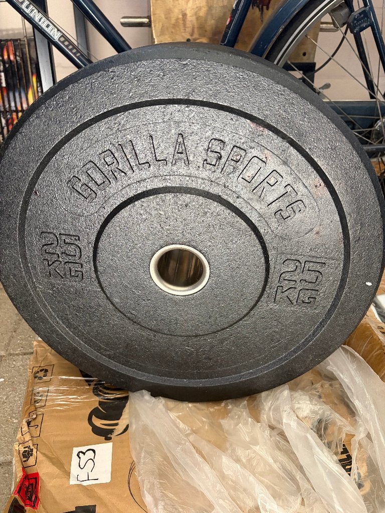 Bumper Plate High Temp 25 kg, Sport en Fitness, Fitnessmaterialen, Ophalen, Zo goed als nieuw, Halterschijven