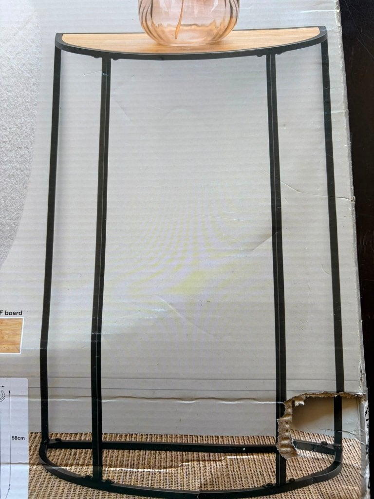 Halfronde bijzettafel – NIEUW in verpakking, Huis en Inrichting, Ophalen, Metaal