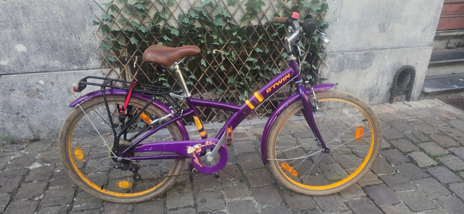 Kinderfiets, 24 „wiel, bagagerek, 3 versnellingen inclusief, Ophalen, 20 inch of meer, Btwin
