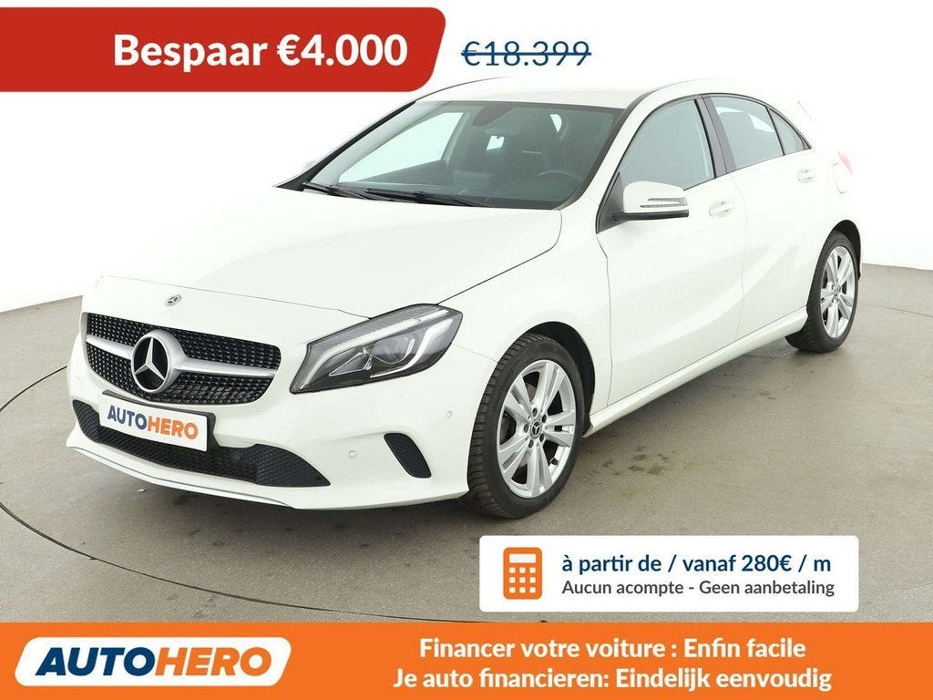 Mercedes-Benz A-Klasse 200 A 200 CDI Urban (bj 2017), Auto's, Mercedes-Benz, Gebruikt, Zwart, 1445 kg, Wit