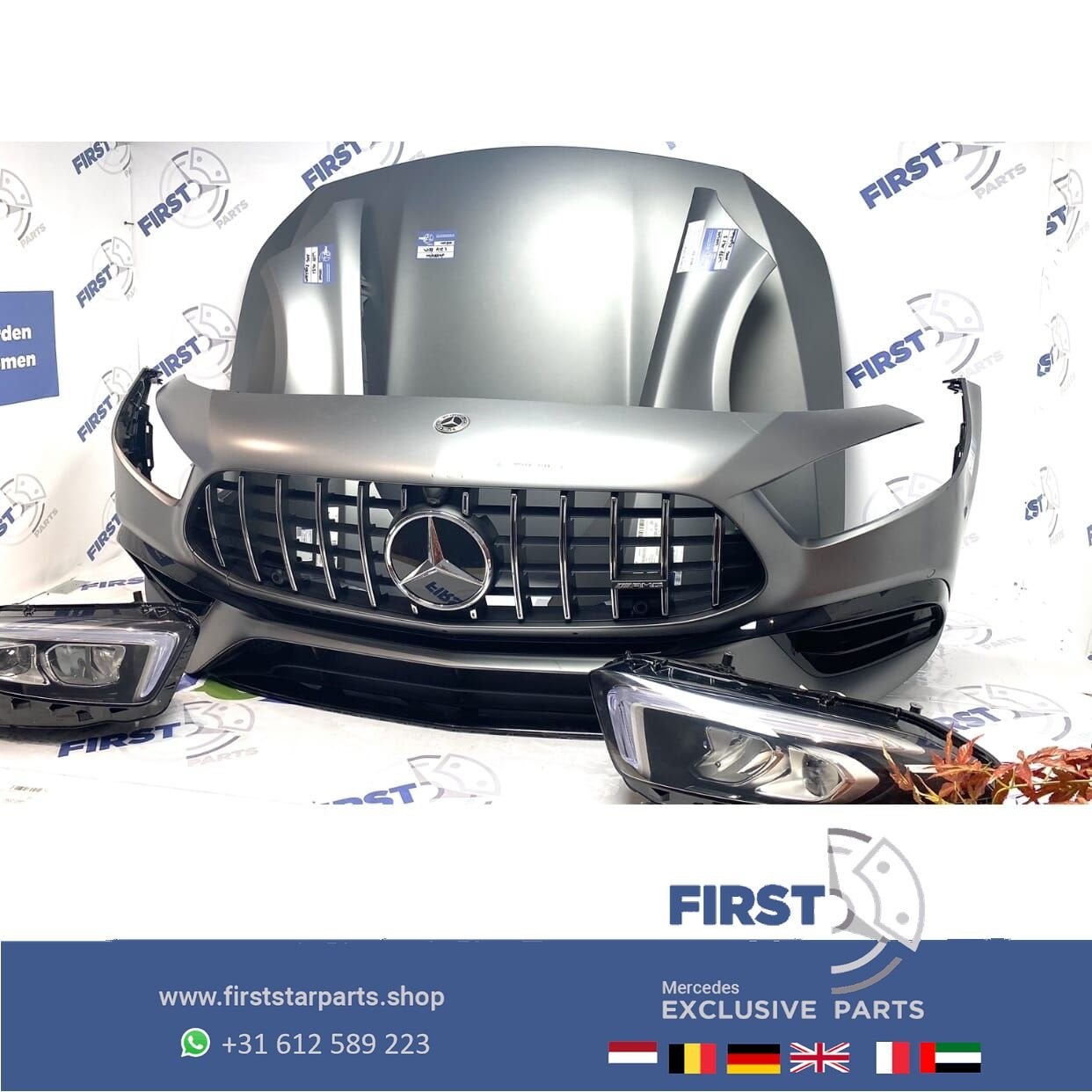 W177 A45S AMG VOORKOP GRIJS A45 S Mercedes A KLASSE 45 2018-, Gebruikt, -, Voor, Ophalen of Verzenden