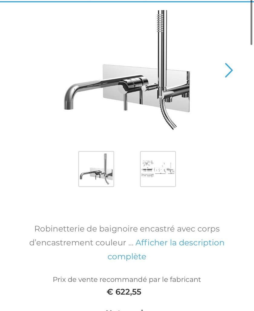Paffoni, Enlèvement, Comme neuf, Baignoire
