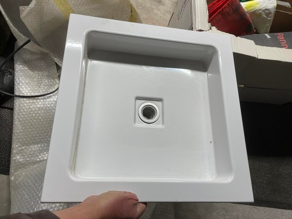 2 waskommen voor inbouw in tablet, Enlèvement, Neuf