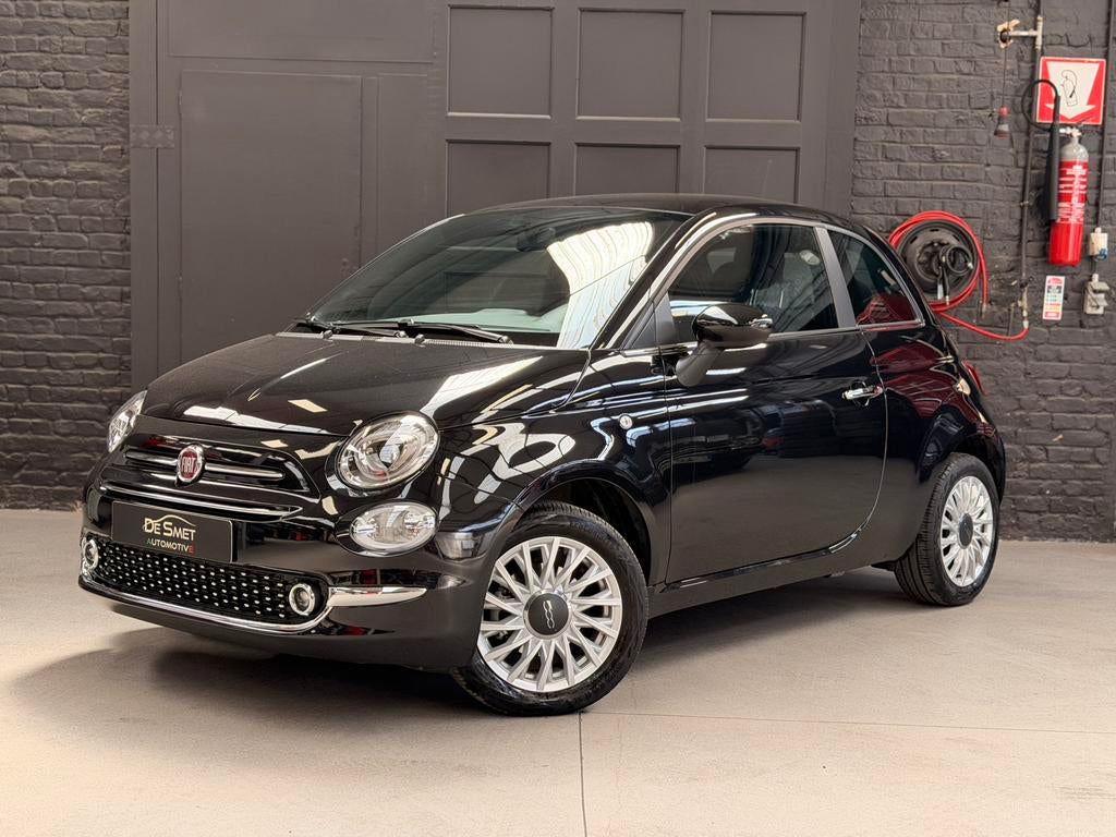 Fiat 500 Hybrid Amper 7300km, Voorwielaandrijving, 4 zetels, Stof, Zwart