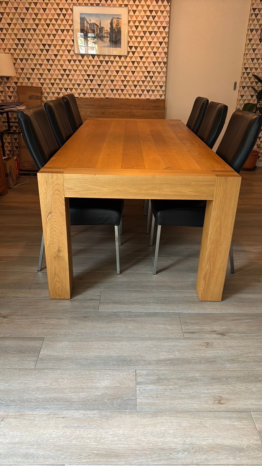 Table à manger en chêne massif 222x100 cm, Enlèvement, Comme neuf