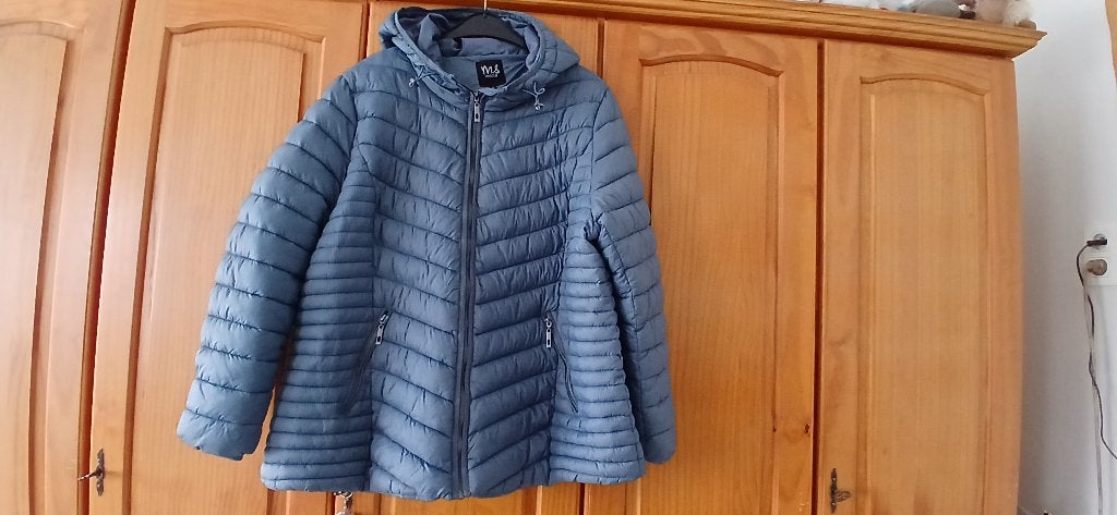 Dames tussenseizoen jas, Blauw, Maat 46/48 (XL) of groter, Ophalen of Verzenden, Zo goed als nieuw
