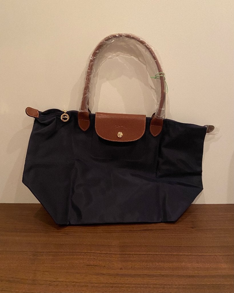 Longchamp le pliage handtas, Handtassen en Accessoires, Ophalen of Verzenden, Nieuw, Blauw, Schoudertasje