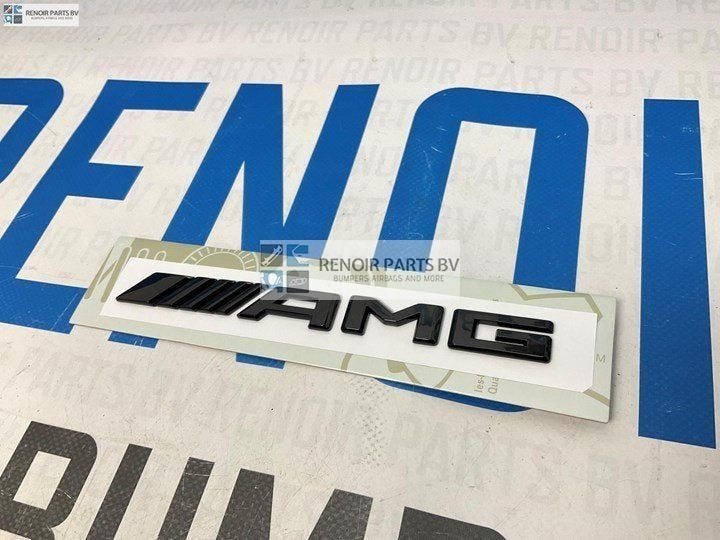 Kofferklep Logo AMG Mercedes Hoog Glans Zwart Embleem 2018-2, -, Utilisé, -, Avant