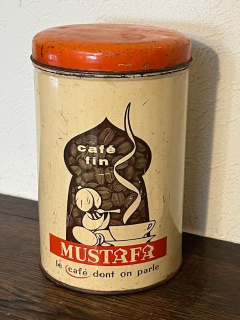 Oude blikken doos Koffie Mustafa, Ophalen, Koffie
