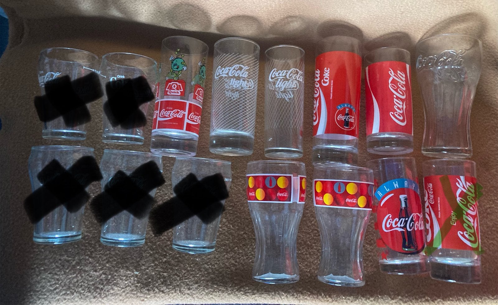 Verres à Coca Cola, Collections, Enlèvement, Comme neuf, Verre à soda
