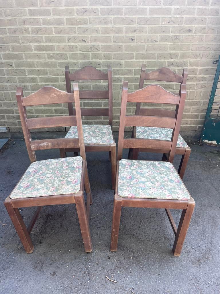 Eiken stoelen, Tuin en Terras, Ophalen, Gebruikt
