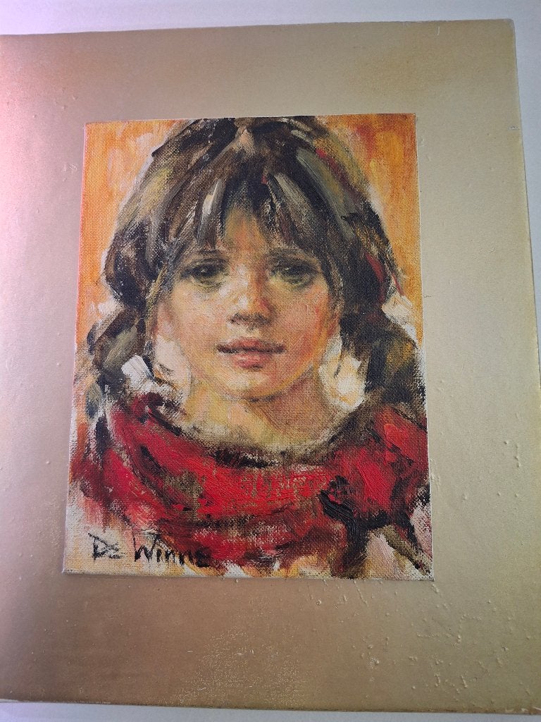 Lisette De Winne "Young Girl"Gesigneerd, Ophalen, Gesigneerd