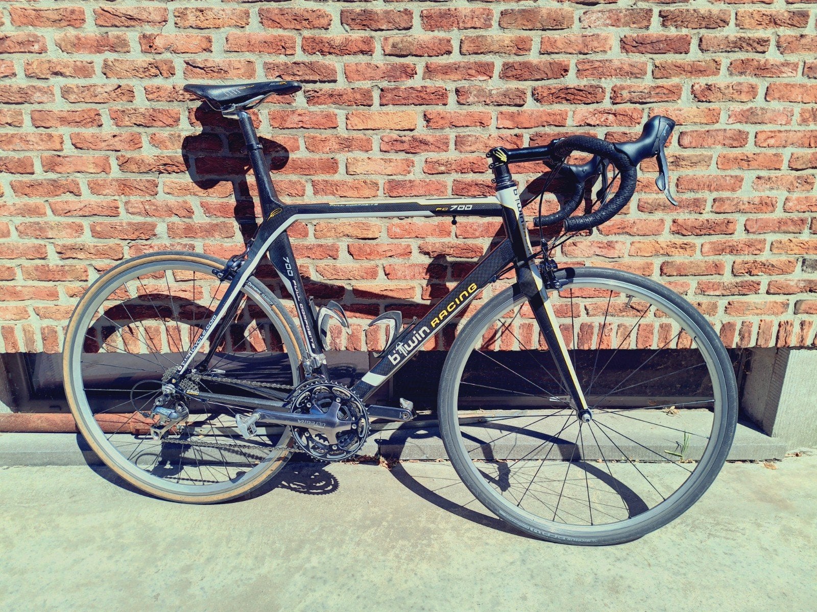 carbon koersfiets 1,90 m. b'twin fc700, Ophalen