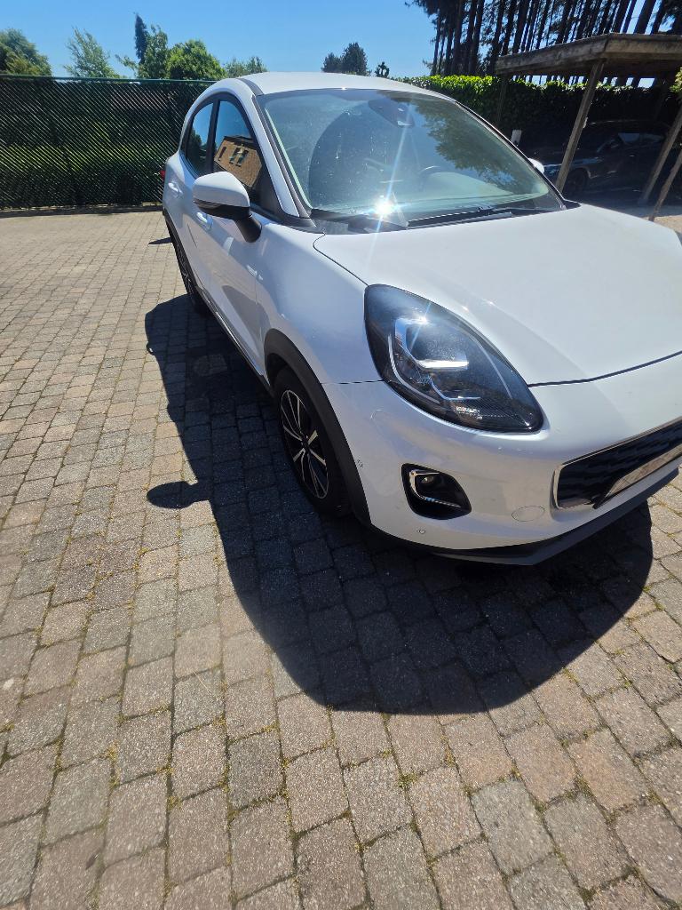 Ford Puma 1.0 ecoboost 1st eig 10-2021, Auto's, Puma, Euro 6, Leder en Stof, Wit