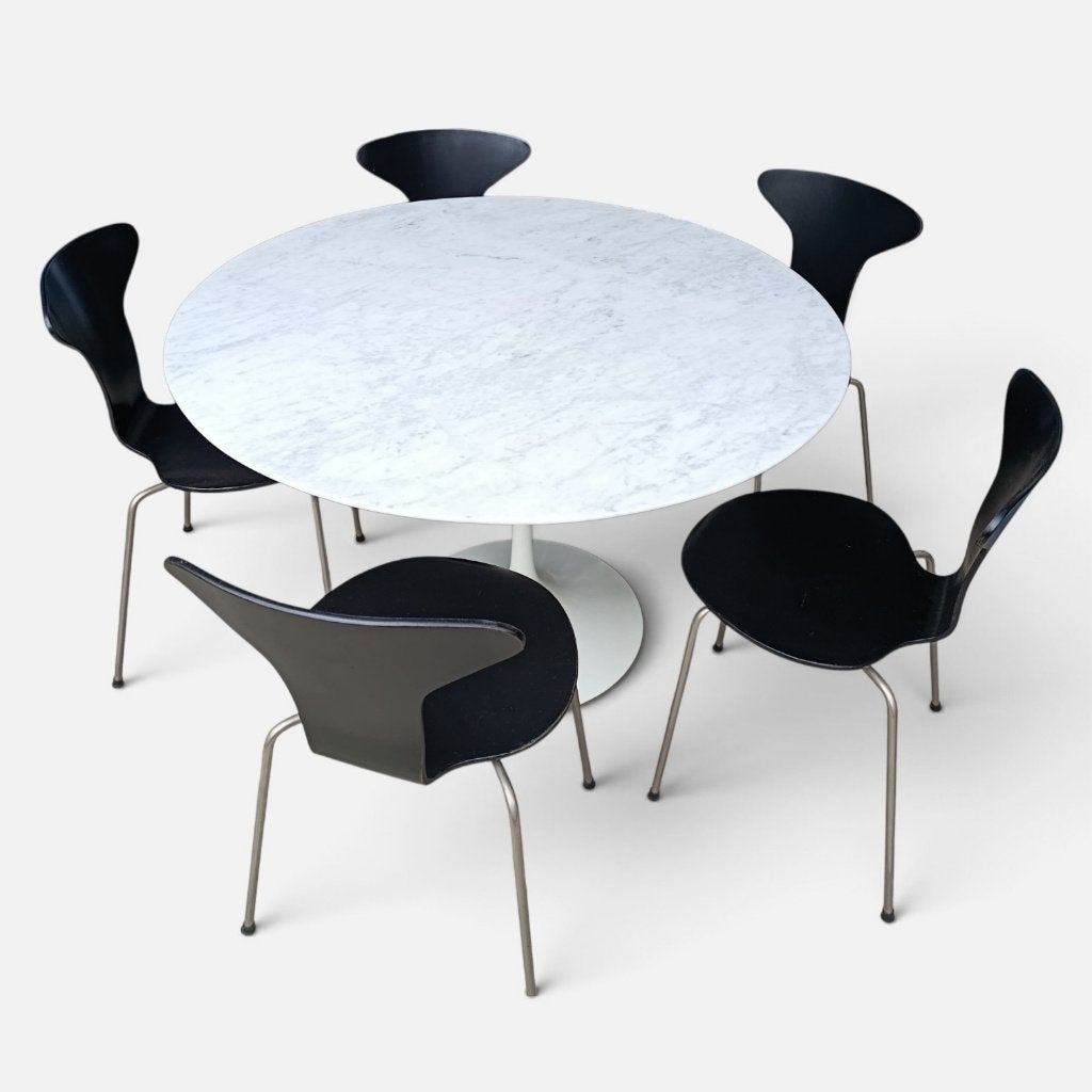 Eero Saarinen 107cm tulip tafel rond table Knoll marmer, Ophalen of Verzenden