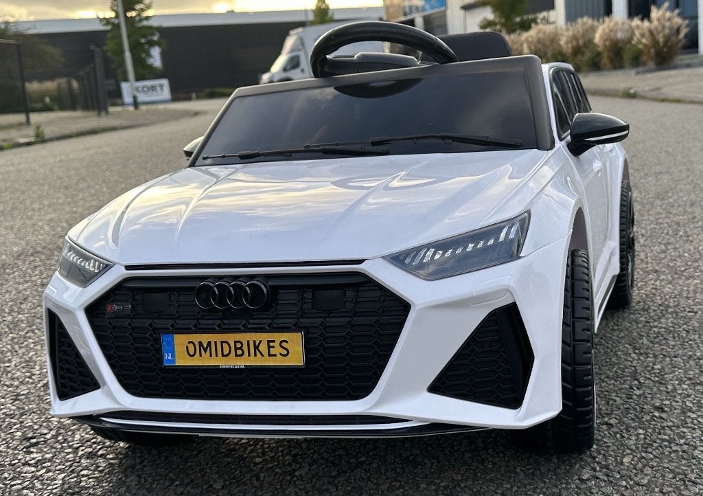 Kinder Auto Audi RS6 12v Bleutooth / Leder / RC, Ophalen of Verzenden, Nieuw