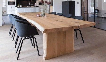 MASSIEVE BOOMSTAMTAFEL 4 METER! MASSIEVE SALONTAFEL 2 METER!, Huis en Inrichting, Ophalen