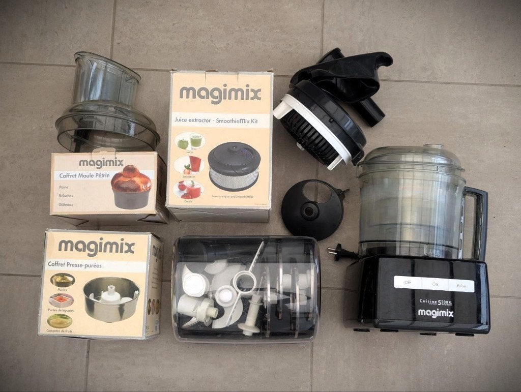Magimix 5200 XL, Cuisine System Food Processor (accessories), Elektronische apparatuur, Keukenmixers, Ophalen of Verzenden, Zo goed als nieuw