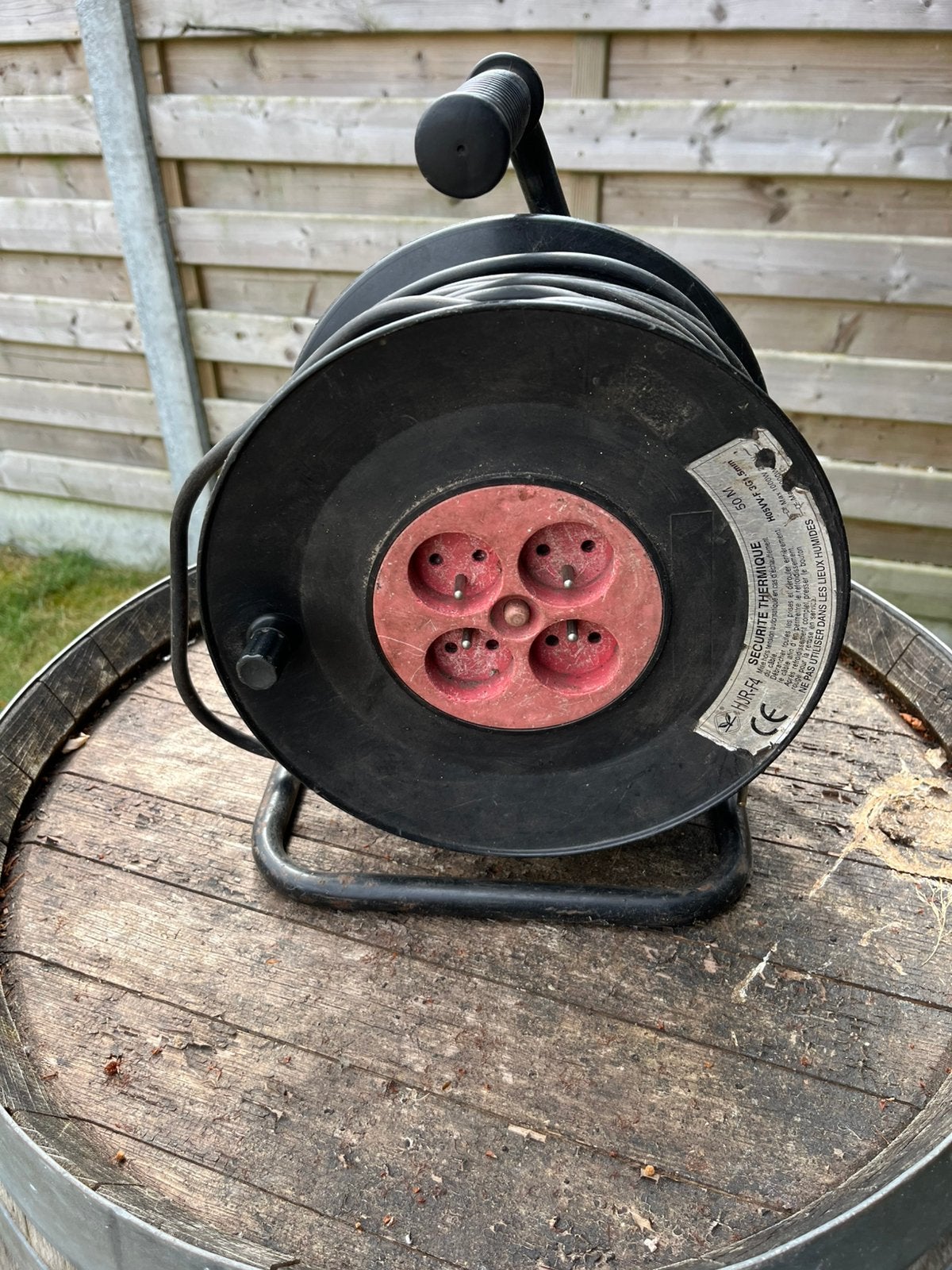 Kabelhaspel 50M met thermische beveiliging, Doe-het-zelf en Bouw, Ophalen, Gebruikt, Kabelhaspel