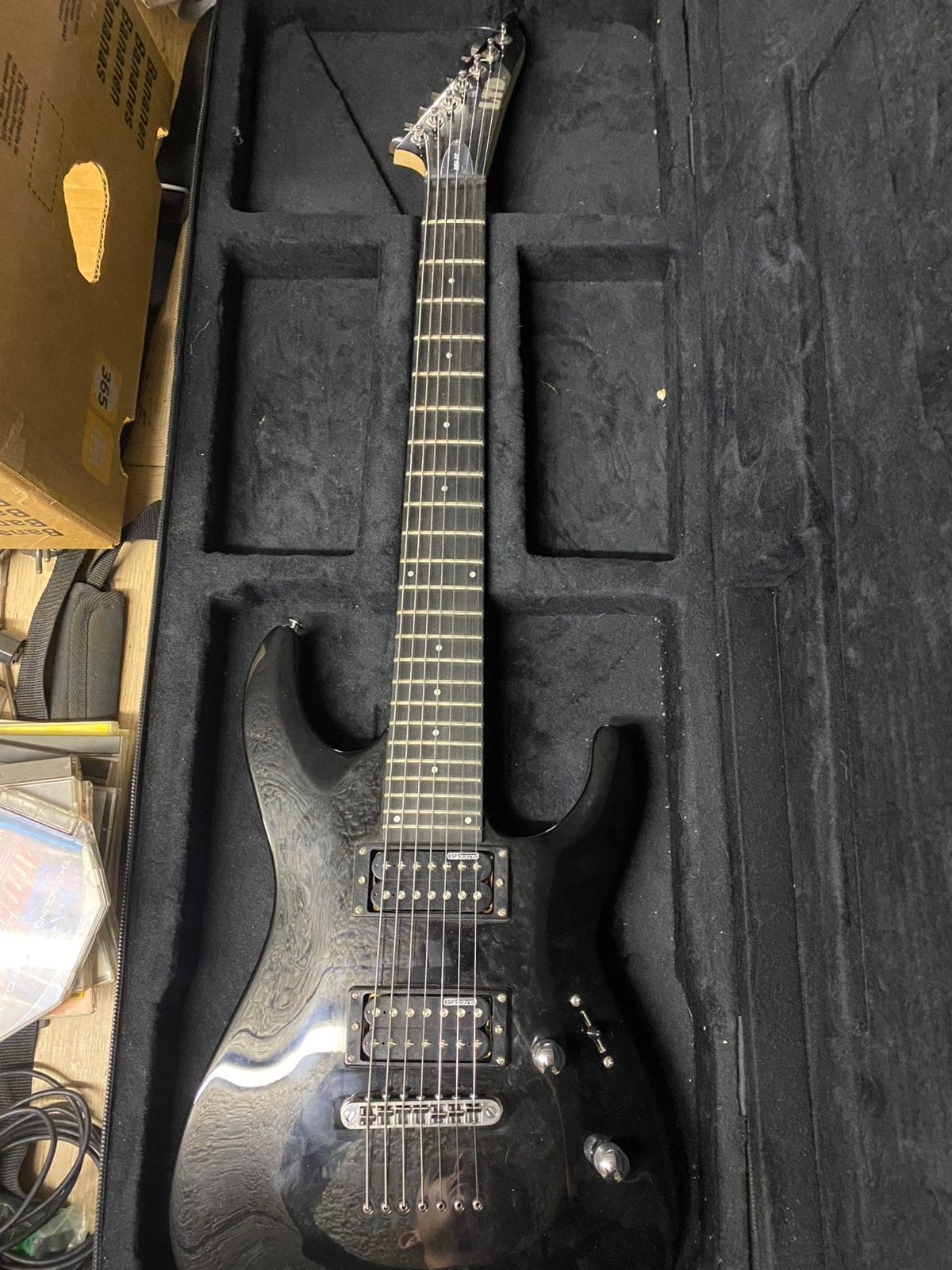 ESP LTD MH-17 met Harley Benton hardcase, Ophalen, Zo goed als nieuw, Solid body, Overige merken