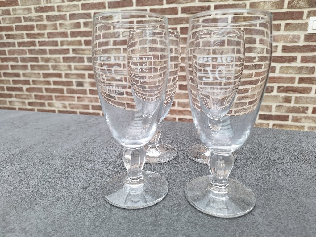Vintage bierglazen, Ophalen, Zo goed als nieuw, Bierglas