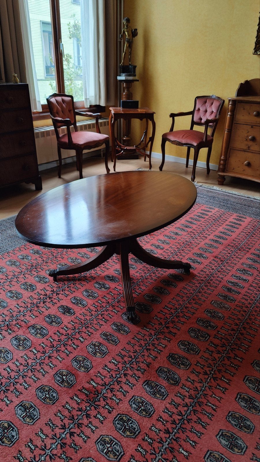 Ovalen Salontafel, Huis en Inrichting, Ophalen, 50 – 75, 100 tot 150 cm, 50 tot 100 cm
