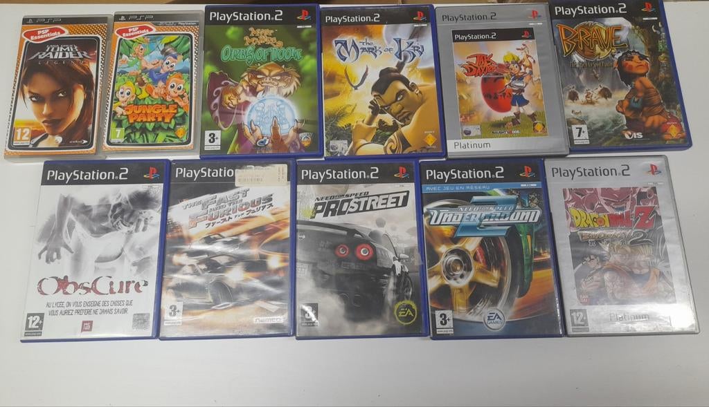 Lot de jeux PlayStation 2 et PSP, Enlèvement