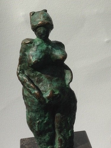 Kunsthandel Gennep - "Vrouw", Sur socle, Statue, Enlèvement ou Envoi, Moins de 20 cm